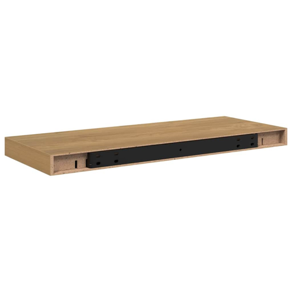 Produktbild för Vägg hylla 2 pcs Brun 60 x 23 x 4 cm Konstruerat trä