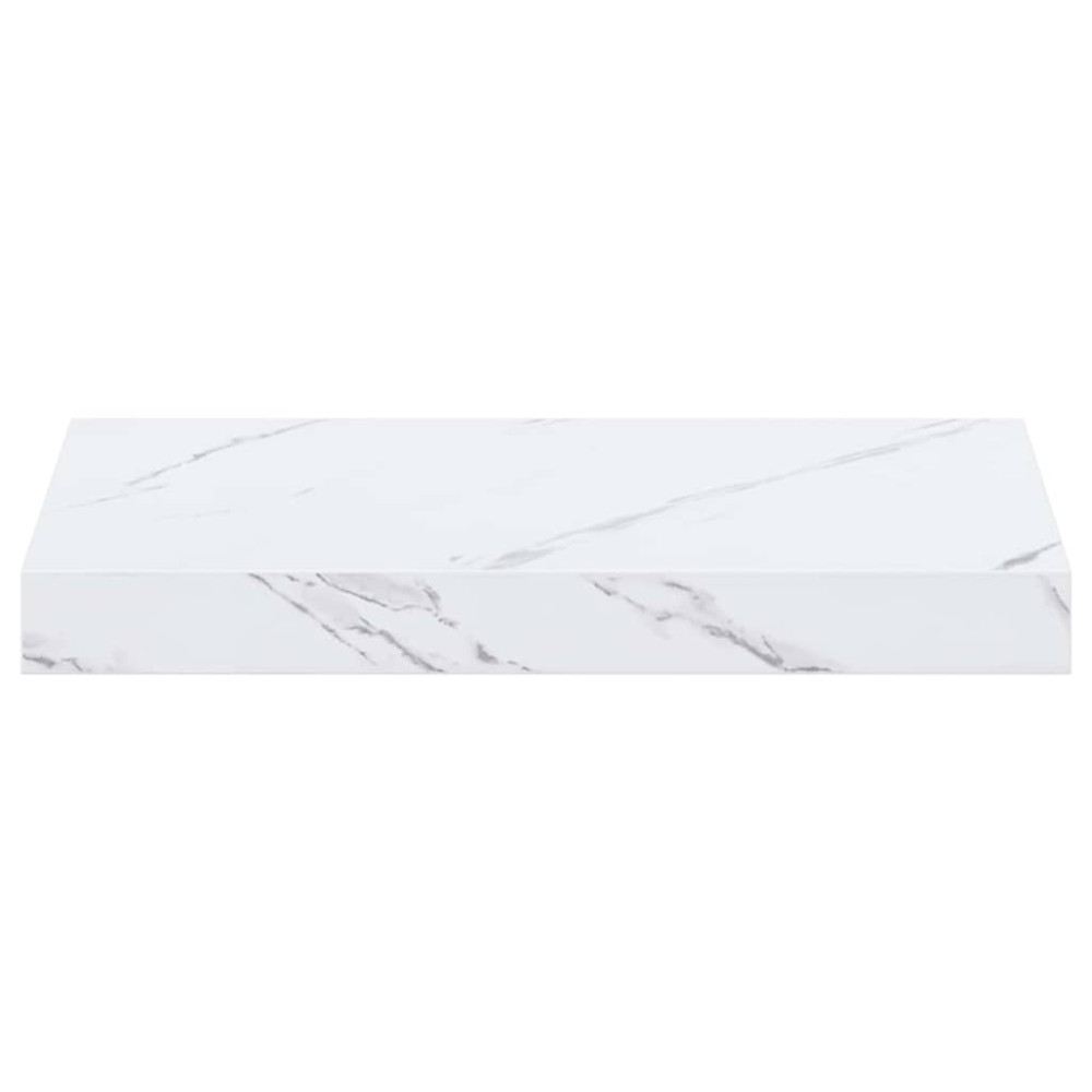 Produktbild för Vägg hylla 4 pcs Vit marmor 40 x 23,5 x 4 cm Konstruerat trä