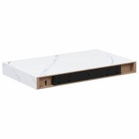 Produktbild för Vägg hylla 4 pcs Vit marmor 40 x 23,5 x 4 cm Konstruerat trä