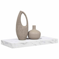 Produktbild för Vägg hylla Vit marmor 50 x 23 x 4 cm Konstruerat trä