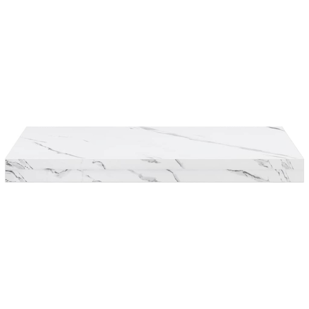 Produktbild för Vägg hylla Vit marmor 50 x 23 x 4 cm Konstruerat trä