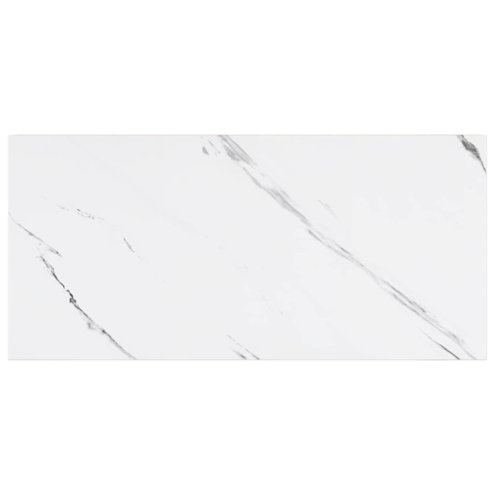 Produktbild för Vägg hylla Vit marmor 50 x 23 x 4 cm Konstruerat trä