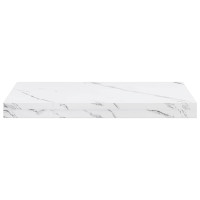 Produktbild för Vägg hylla 4 pcs Vit marmor 50 x 23,5 x 4 cm Konstruerat trä