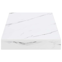 Produktbild för Vägg hylla 4 pcs Vit marmor 50 x 23,5 x 4 cm Konstruerat trä