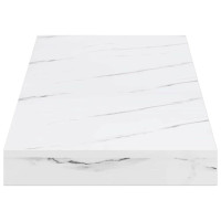 Produktbild för Vägg hylla 2 pcs Vit marmor 60 x 23,5 x 4 cm Konstruerat trä