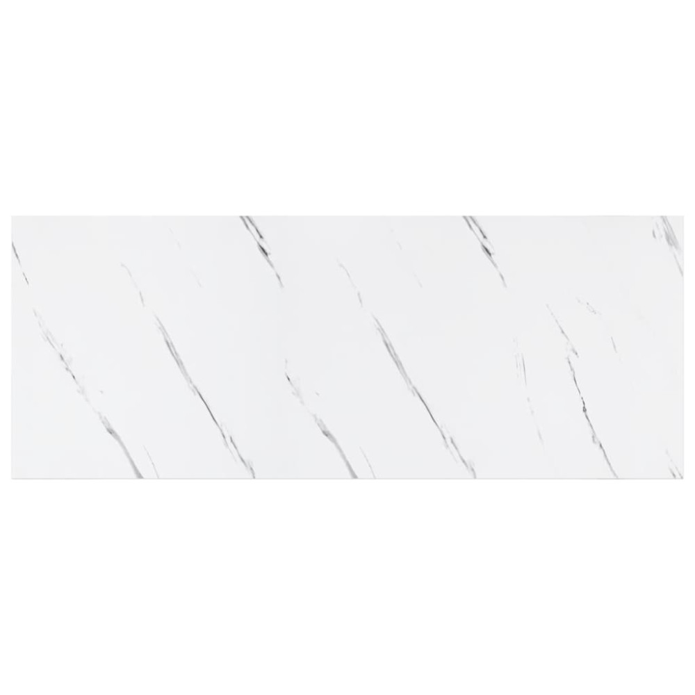 Produktbild för Vägg hylla 2 pcs Vit marmor 60 x 23,5 x 4 cm Konstruerat trä