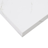 Produktbild för Vägg hylla 2 pcs Vit marmor 90 x 23,5 x 4 cm Konstruerat trä