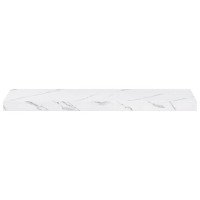 Produktbild för Vägg hylla 2 pcs Vit marmor 90 x 23,5 x 4 cm Konstruerat trä
