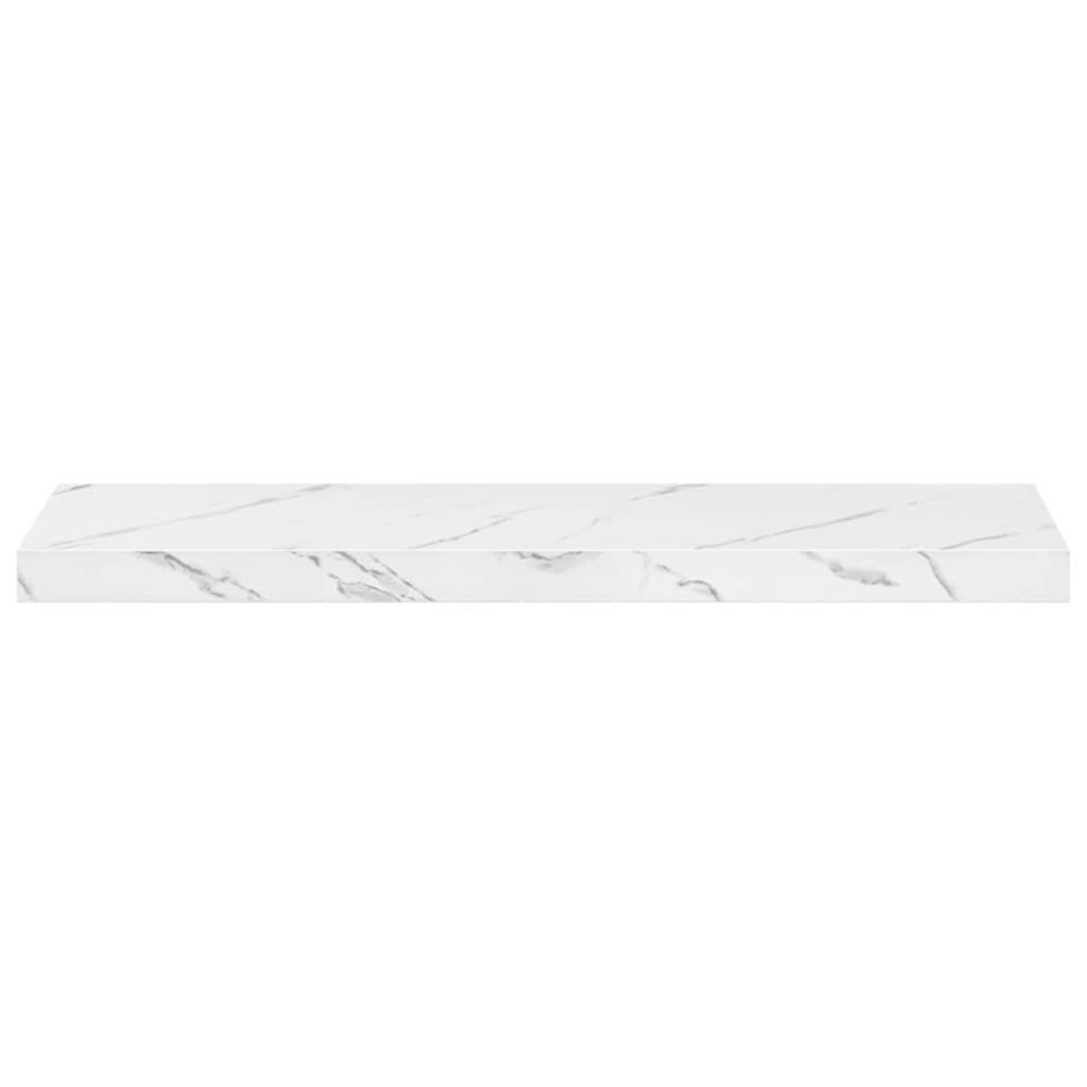 Produktbild för Vägg hylla 4 pcs Vit marmor 90 x 23,5 x 4 cm Konstruerat trä