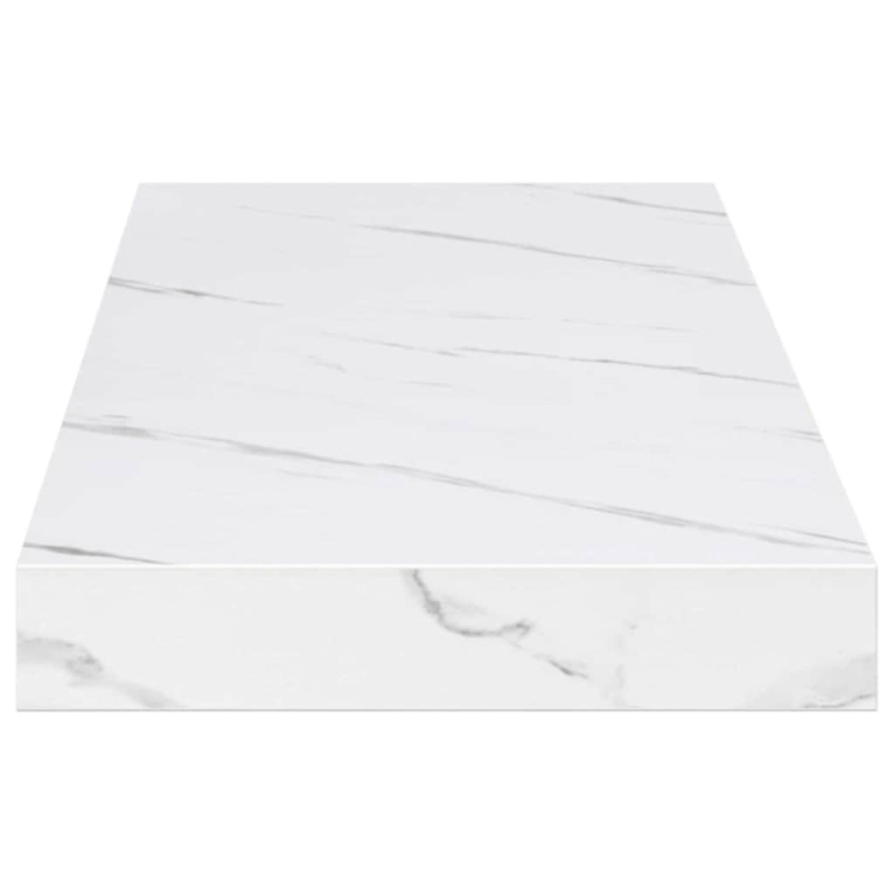 Produktbild för Vägg hylla 4 pcs Vit marmor 90 x 23,5 x 4 cm Konstruerat trä