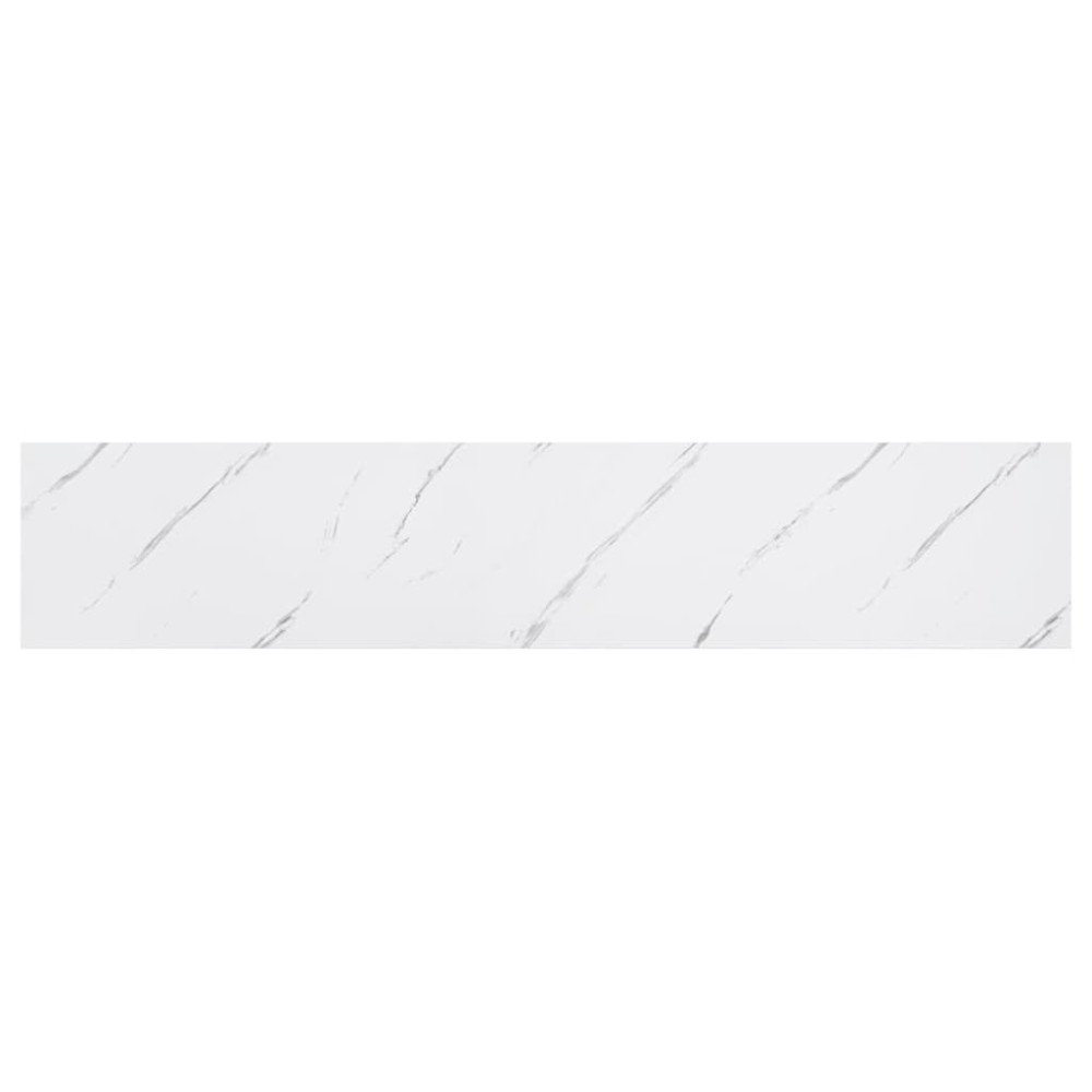 Produktbild för Vägg hylla 2 pcs Vit marmor 120 x 23,5 x 4 cm Konstruerat trä