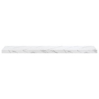 Produktbild för Vägg hylla 4 pcs Vit marmor 120 x 23,5 x 4 cm Konstruerat trä