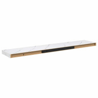 Produktbild för Vägg hylla 4 pcs Vit marmor 120 x 23,5 x 4 cm Konstruerat trä