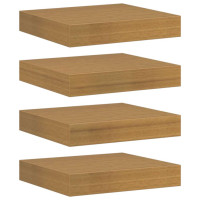 Produktbild för Vägg hylla 4 pcs Beige 23 x 23,5 x 4 cm Konstruerat trä