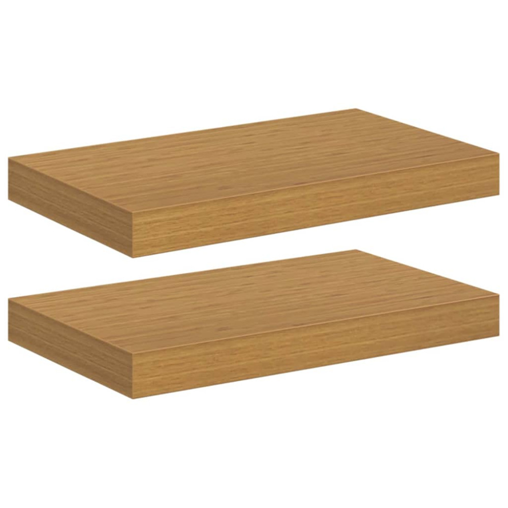 Produktbild för Vägg hylla 2 pcs Beige 40 x 23,5 x 4 cm Konstruerat trä