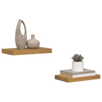 Produktbild för Vägg hylla 2 pcs Beige 40 x 23,5 x 4 cm Konstruerat trä