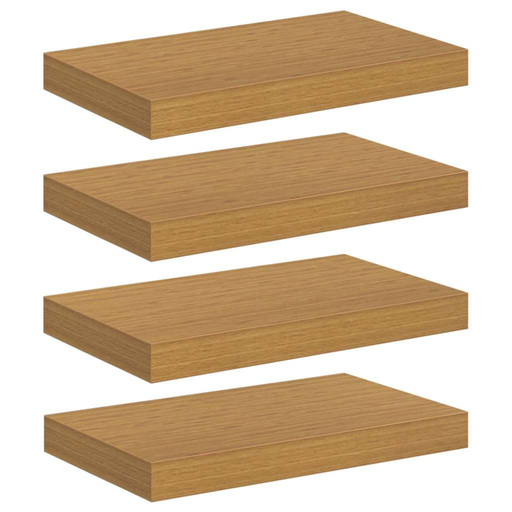Produktbild för Vägg hylla 4 pcs Beige 40 x 23,5 x 4 cm Konstruerat trä
