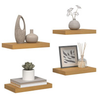 Produktbild för Vägg hylla 4 pcs Beige 40 x 23,5 x 4 cm Konstruerat trä