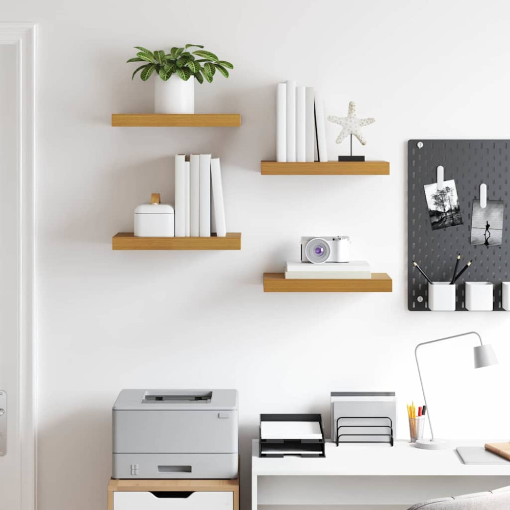 Produktbild för Vägg hylla 4 pcs Beige 40 x 23,5 x 4 cm Konstruerat trä