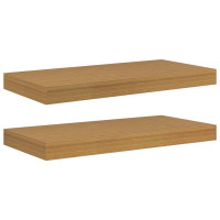 Produktbild för Vägg hylla 2 pcs Beige 50 x 23 x 4 cm Konstruerat trä