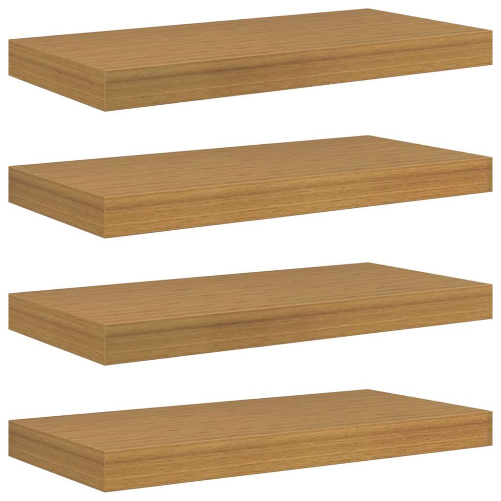 Produktbild för Vägg hylla Väggmonterat 4 pcs Beige 50 x 23,5 x 4 cm