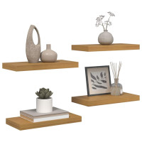 Produktbild för Vägg hylla Väggmonterat 4 pcs Beige 50 x 23,5 x 4 cm