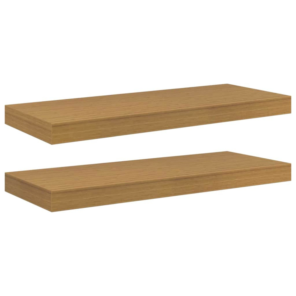 Produktbild för Vägg hylla 2 pcs Beige 60 x 23,5 x 4 cm Konstruerat trä