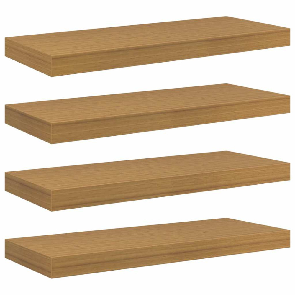 Produktbild för Vägg hylla 4 pcs Beige 60 x 23 x 4 cm Konstruerat trä