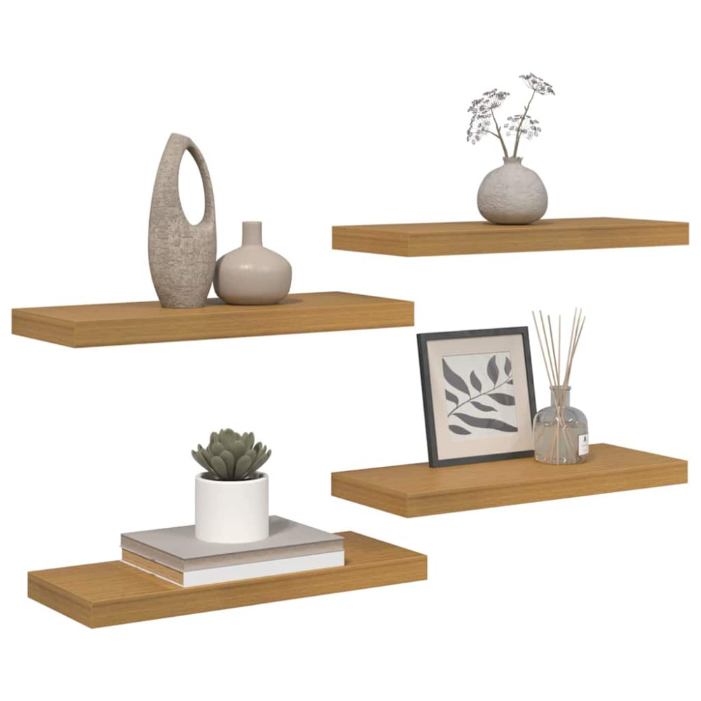 Produktbild för Vägg hylla 4 pcs Beige 60 x 23 x 4 cm Konstruerat trä