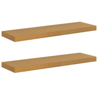 Produktbild för Vägg hylla 2 pcs Beige 80 x 23,5 x 4 cm Konstruerat trä