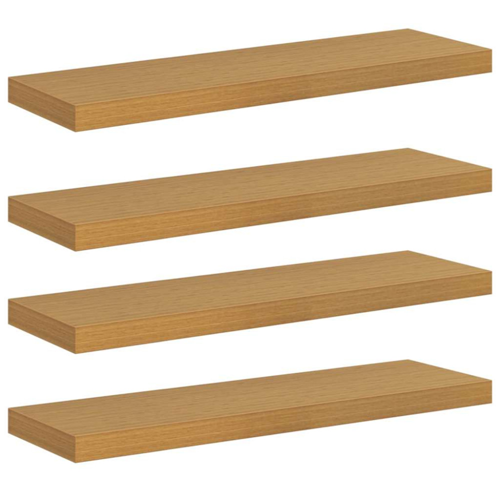 Produktbild för Vägg hylla 4 pcs Beige 80 x 23,5 x 4 cm Konstruerat trä