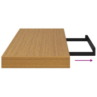Produktbild för Vägg hylla Väggmonterad Beige 90 x 23,5 x 4 cm Konstruerat trä