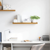 Produktbild för Vägg hylla Väggmonterad Beige 90 x 23,5 x 4 cm Konstruerat trä