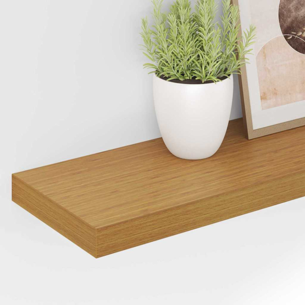 Produktbild för Vägg hylla Väggmonterad Beige 90 x 23,5 x 4 cm Konstruerat trä