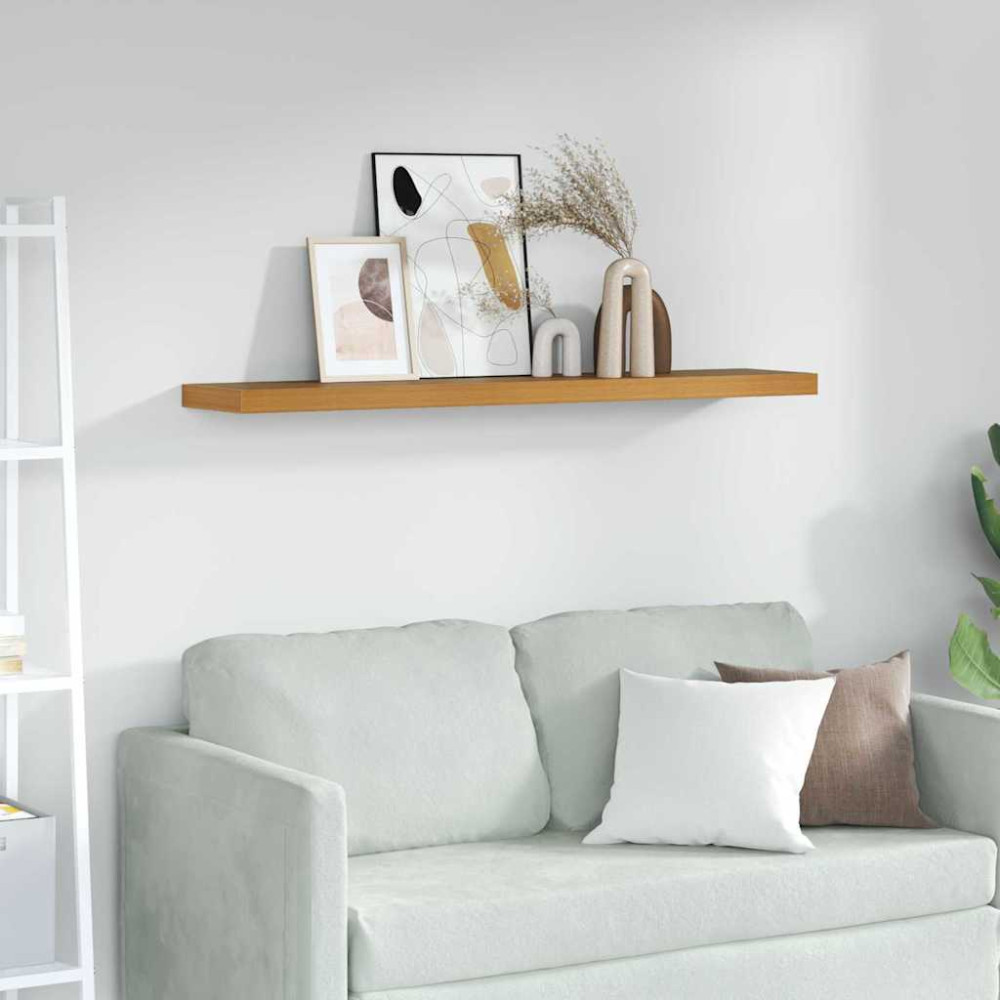 Produktbild för Vägg hylla Väggmonterad Beige 120 x 23,5 x 4 cm Konstruerat trä