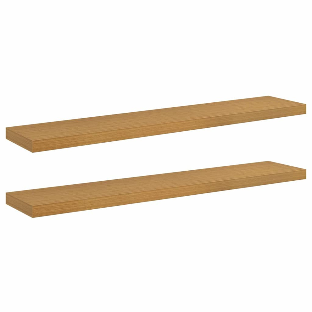 Produktbild för Vägg hylla 2 pcs Beige 120 x 23,5 x 4 cm Konstruerat trä
