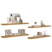 Produktbild för Vägg hylla 4 pcs Beige 120 x 23,5 x 4 cm Konstruerat trä