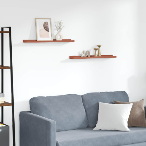 vidaXL Vägg hylla med hylla 2 pcs Röd 60 x 9 x 3 cm Konstruerat trä