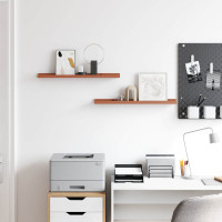 Produktbild för Vägg hylla med hylla 2 pcs Röd 60 x 9 x 3 cm Konstruerat trä