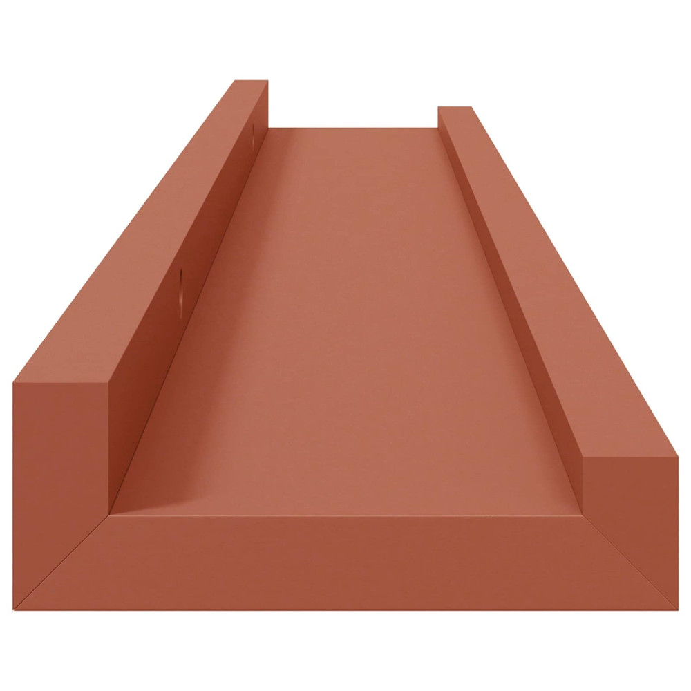 Produktbild för Vägg hylla med hylla 2 pcs Röd 60 x 9 x 3 cm Konstruerat trä
