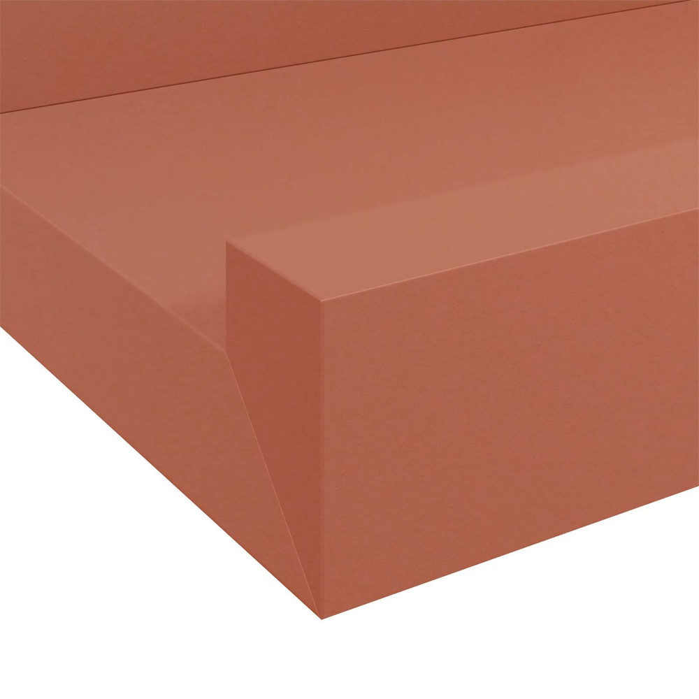 Produktbild för Vägg hylla med hylla 2 pcs Röd 115 x 9 x 3 cm Konstruerat trä