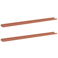 Produktbild för Vägg hylla med hylla 2 pcs Röd 115 x 9 x 3 cm Konstruerat trä