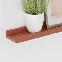 Produktbild för Vägg hylla med hylla 4 pcs Röd 60 x 9 x 3 cm Konstruerat trä