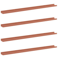 Produktbild för Vägg hylla med hylla 4 pcs Röd 115 x 9 x 3 cm Konstruerat trä