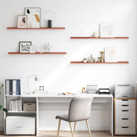 Produktbild för Vägg hylla med hylla 4 pcs Röd 115 x 9 x 3 cm Konstruerat trä