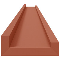 Produktbild för Vägg hylla med hylla 4 pcs Röd 115 x 9 x 3 cm Konstruerat trä