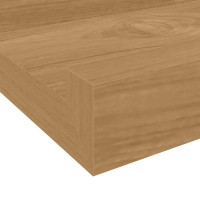Produktbild för Vägg hylla med hylla 2 pcs Brun 40 x 9 x 3 cm Konstruerat trä