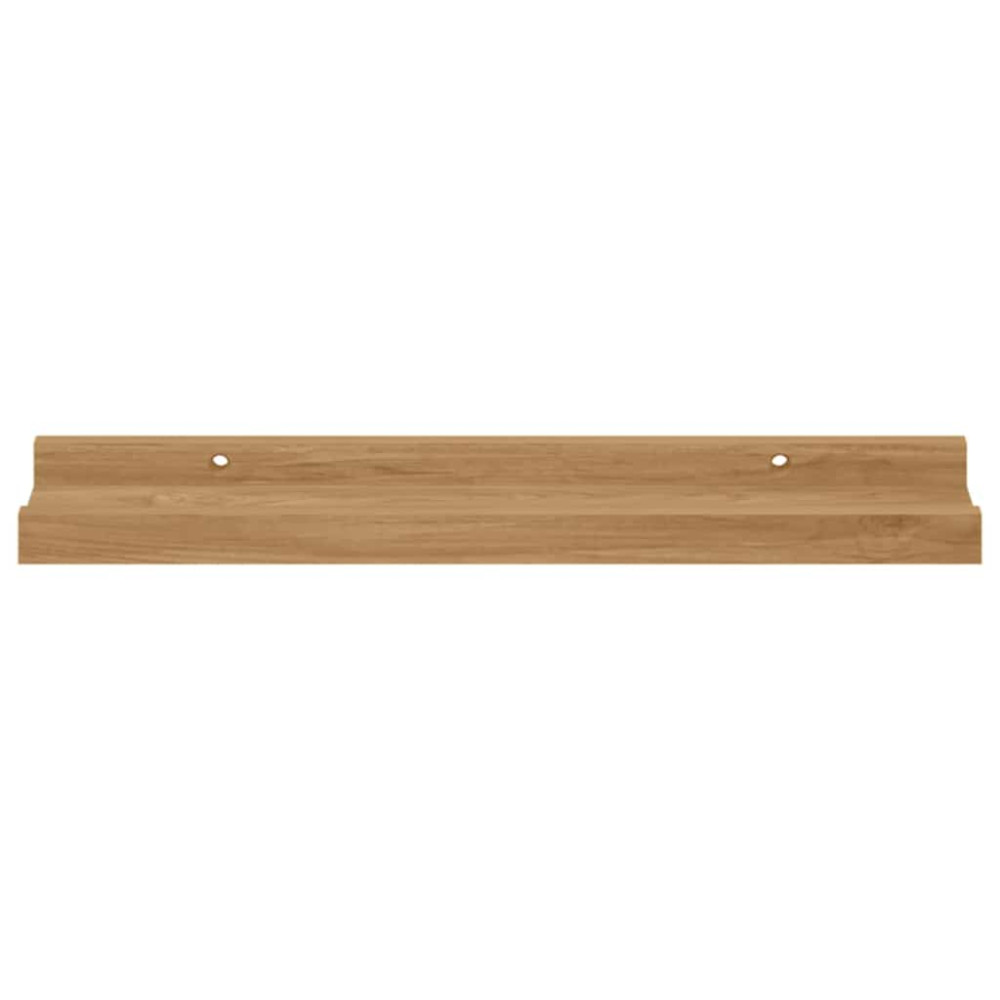Produktbild för Vägg hylla med hylla 2 pcs Brun 40 x 9 x 3 cm Konstruerat trä