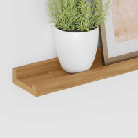 Produktbild för Vägg hylla med hylla 4 pcs Brun 100 x 9 x 3 cm Konstruerat trä