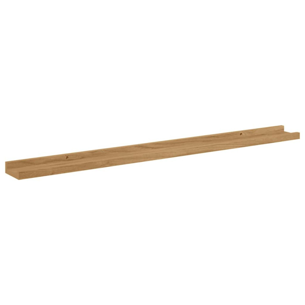 Produktbild för Vägg hylla med hylla 4 pcs Brun 100 x 9 x 3 cm Konstruerat trä